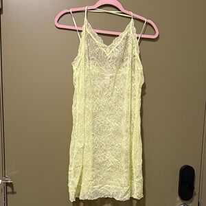 Victoria's Secret Lace Chemise in Soft Yellow